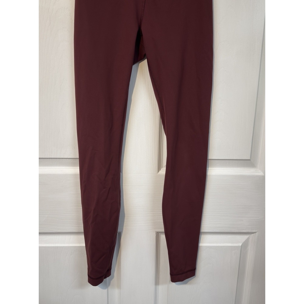 Lululemon Wunder Train High-Rise Tight 28" W5DJOS Size 6 Burgundy - Picture 3 of 11